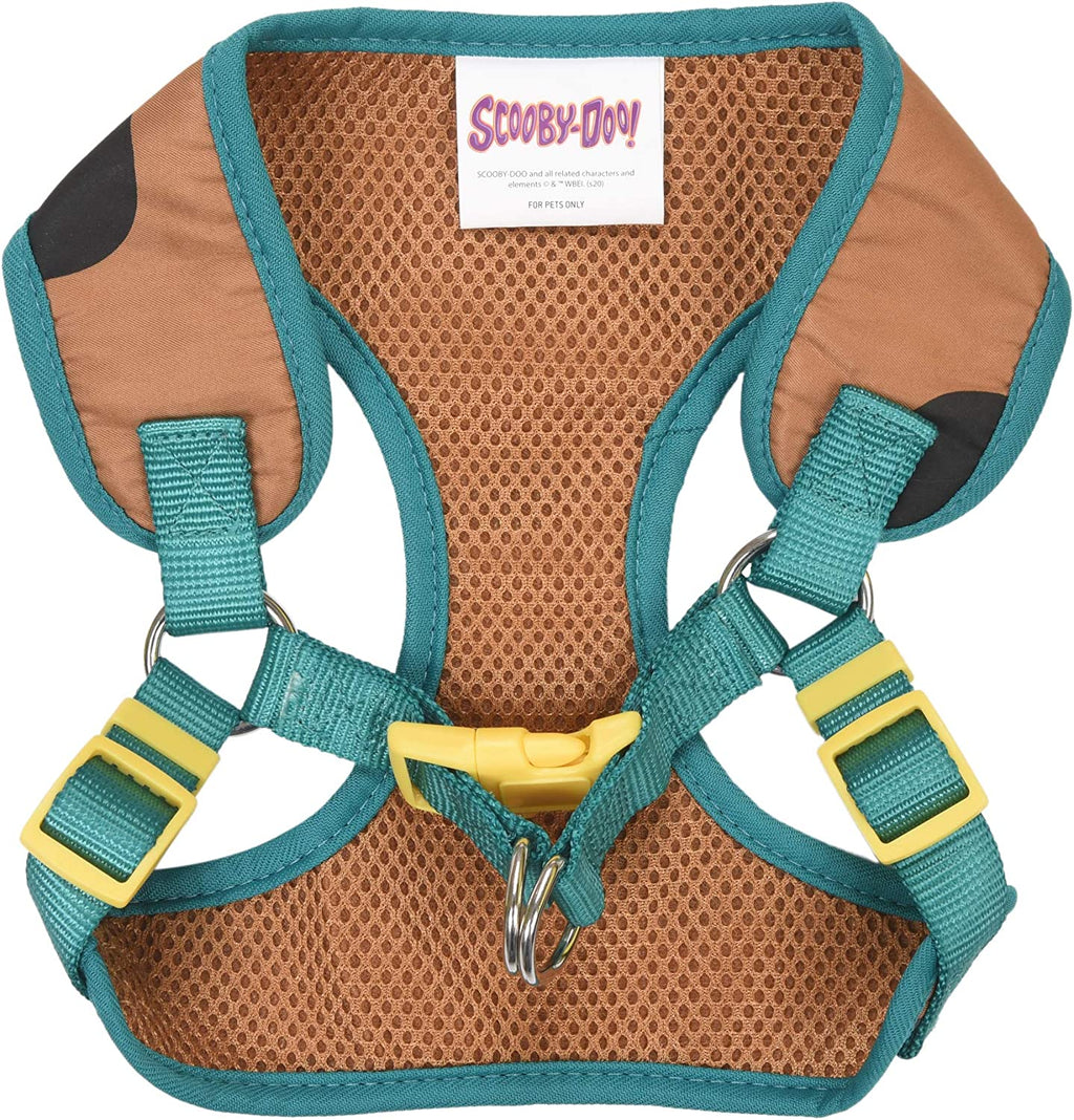Warner Brothers Scooby-Doo Dog Harness | Soft and Comfortable Small Dog Harness | Scooby Doo Dog Harness No Pull Tan and Blue Dog Harness | Cute Dog Harnesses for Small Dogs